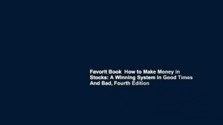 Favorit Book  How to Make Money in Stocks: A Winning System In Good Times And Bad, Fourth Edition