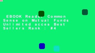 EBOOK Reader Common Sense on Mutual Funds Unlimited acces Best Sellers Rank : #4