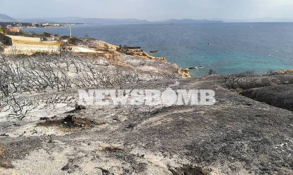 Φωτιά Ραφήνα: «Στάχτη» και αποκαΐδια στον Άγιο Νικόλαο