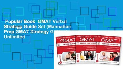 Popular Book  GMAT Verbal Strategy Guide Set (Manhattan Prep GMAT Strategy Guides) Unlimited