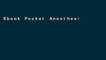 Ebook Pocket Anesthesia (Pocket Notebook Series) Full