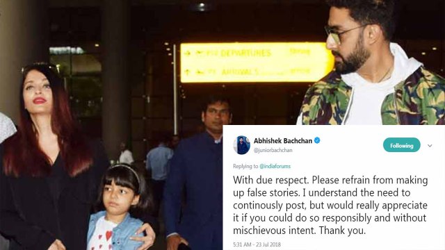 Aaradhaya Bachchan और Aishwarya Rai Bachchan की इस अफाह पर भड़के Abhishek Bachchan | FilmiBeat