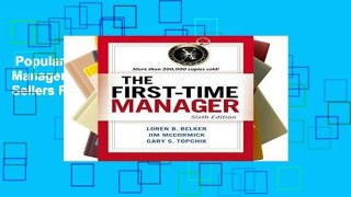 Popular Book  The First-Time Manager Unlimited acces Best Sellers Rank : #4