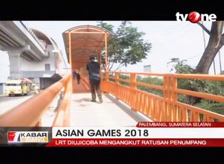 Ujicoba LRT Angkut Ratusan Penumpang