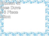 InkIvy Lakeside Duvet Cover FullQueen Size  Grey Stripes Duvet Cover Set  3 Piece