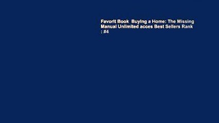 Favorit Book  Buying a Home: The Missing Manual Unlimited acces Best Sellers Rank : #4