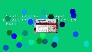 Best seller  Dosage Calculations Demystified  Full