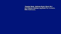 Popular Book  Address Book: Black Mini At A Glance Address Log Book For Contacts, With Addresses,