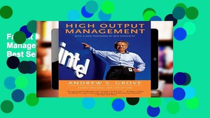 Favorit Book  High Output Management Unlimited acces Best Sellers Rank : #4