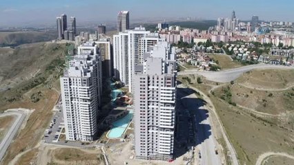 Ankara'da Satışa Çıkarılan Büyükşehir Konutları Havadan Görüntülendi