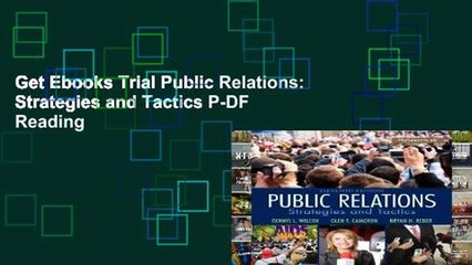 Get Ebooks Trial Public Relations: Strategies and Tactics P-DF Reading