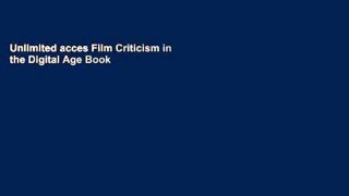 Unlimited acces Film Criticism in the Digital Age Book