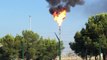 Martigues : puissante torche ce matin sur le site de lavera