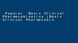 Popular  Basic Clinical Pharmacokinetics (Basic Clinical Pharmacokinetics (Winter))  E-book