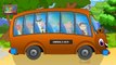 Wheels On The Bus Go Round and Round Nursery Rhymes | Animal Wheels On The Bus