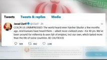 Iran's FM Javad Zarif tweets back at Trump: 'BE CAUTIOUS!'