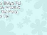 100 Cotton Ranforce 7PCS Brown Beige Full Queen Size Duvet  Quilt Cover Set Paris