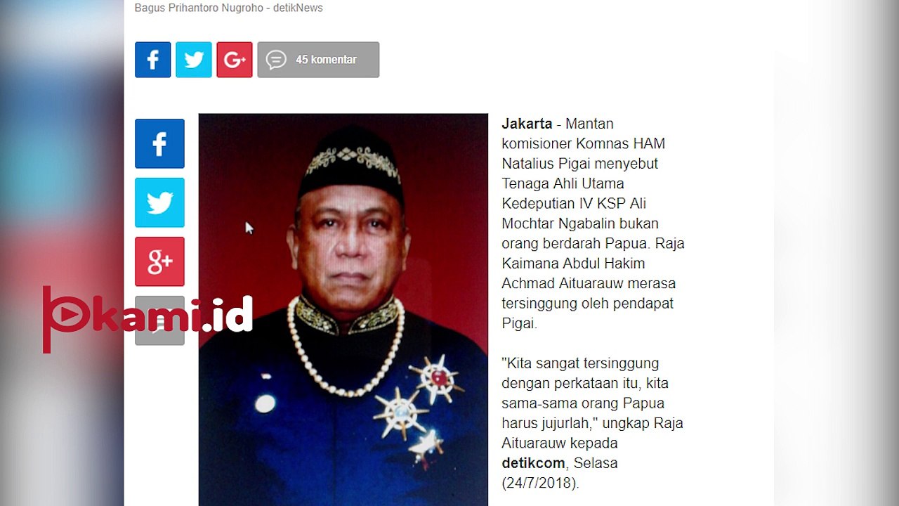 Ali Ngabalin Disebut Keturunan Raja Papua
