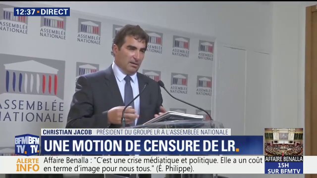 Affaire Banella: Christian Jacob annonce que Les Républicains vont déposer une motion de censure contre le gouvernement