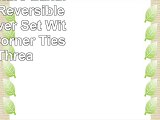 Kotton Culture Luxury 3 Piece Reversible Duvet Cover Set With Zipper  Corner Ties 600
