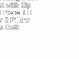 AILOVYO Bedding Duvet Cover Set with Zipper  Grey 3 Piece 1 Duvet Cover  2 Pillow