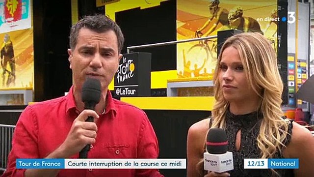 Tour de France: La 16ème étape brièvement neutralisée après un jet de gaz lacrymogène - Elle a pu reprendre quelques minutes plus tard - Regardez