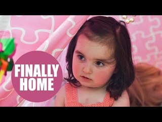 Toddler walks out the doors of the hospital she spent her entire life in