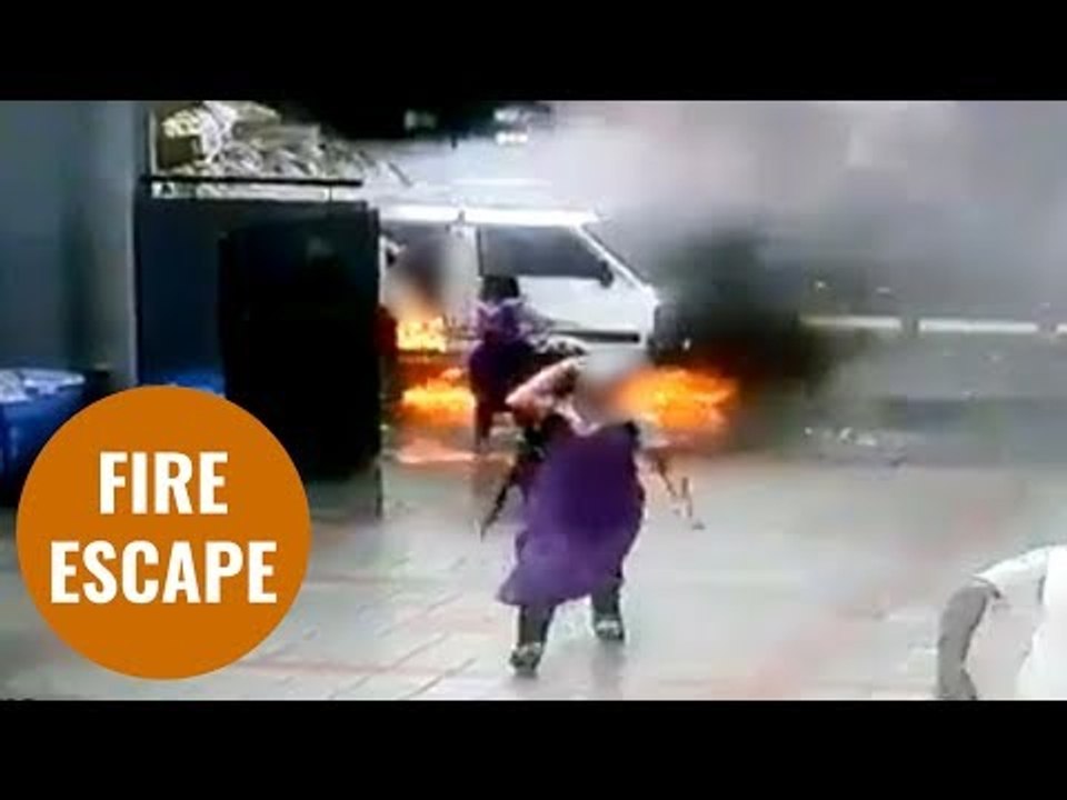 Children forced to flee burning school bus after it catches alight