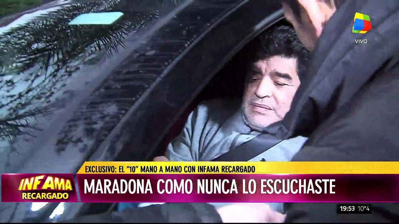 Embriagado e ao volante, Maradona dá entrevista