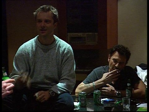 Johnny Hallyday et David Hallyday - enregistrement Je t'aime comme je respire 1999