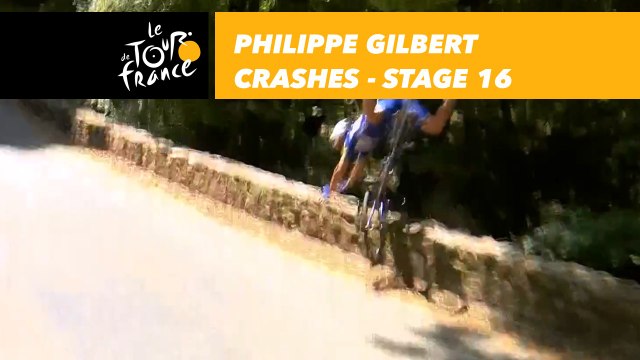 Chute de Philippe Gilbert / Crashes for Philippe Gilbert - Étape 16 / Stage 16 - Tour de France 2018