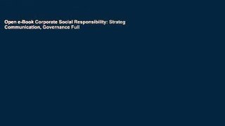Open e-Book Corporate Social Responsibility: Strategy, Communication, Governance Full