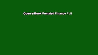 Open e-Book Frenzied Finance Full