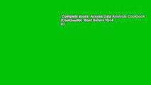 Complete acces  Access Data Analysis Cookbook (Cookbooks)  Best Sellers Rank : #3