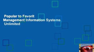 Popular to Favorit  Management Information Systems  Unlimited