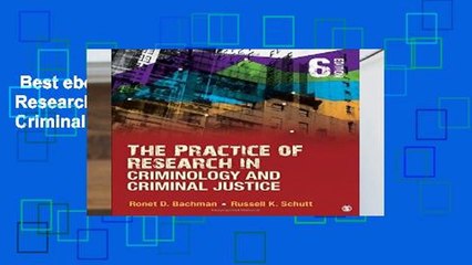 Best ebook  The Practice of Research in Criminology and Criminal Justice  Review