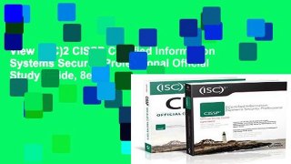 View (ISC)2 CISSP Certified Information Systems Security Professional Official Study Guide, 8e