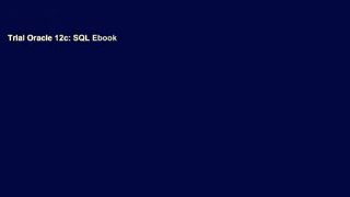 Trial Oracle 12c: SQL Ebook