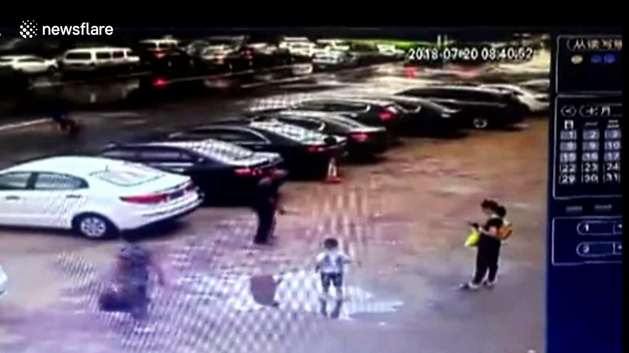 Elderly man crashes into sinkhole as ground collapses beneath him