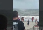 Waterspout Twists to Shore at Myrtle Beach, Whips Up Sand