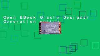 Open EBook Oracle Designer Generation online