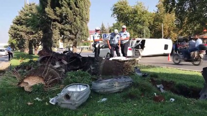 İşçi servisi devrildi: 11 yaralı - KAHRAMANMARAŞ