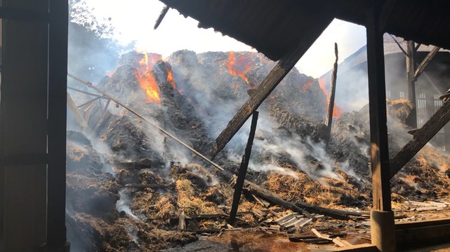 Un incendie embrase près de 300 tonnes de fourrage