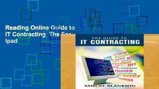 Reading Online Guide to IT Contracting, The For Ipad