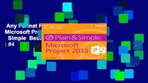 Any Format For Kindle  Microsoft Project 2013 Plain   Simple  Best Sellers Rank : #4