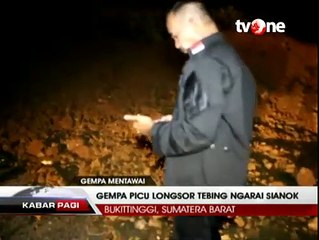 Gempa Mentawai Sebabkan Tebing di Ngarai Sianok Longsor