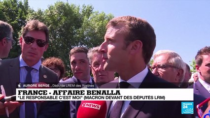 Macron sur l''affaire Benalla : "Il assume ses responsabilités"