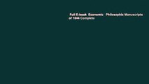 Full E-book  Economic   Philosophic Manuscripts of 1844 Complete