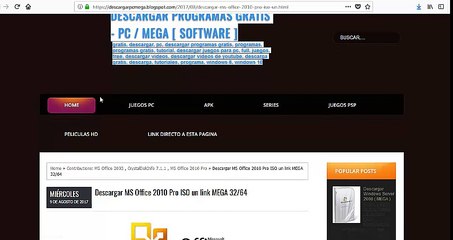 Office 2010 Pro ISO un link MEGA 32 64 Español