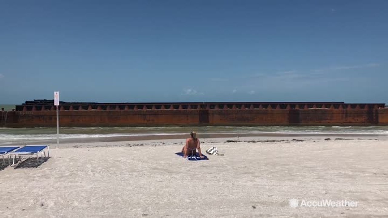 Barge washed ashore in Florida
